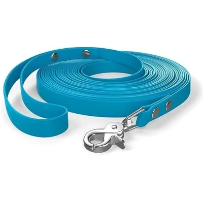 Abbildung von 10m Schleppleine, Hundeleine, Handschlaufe, Cyan Blau, sehr stabil, schmutz und wasserabweisend