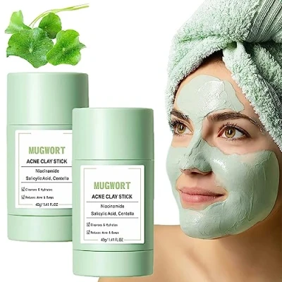 Abbildung von Mugwort Clay Mask Stick, Skintific Face Mask, 40g Anti Pores &amp; Acne (2pcs)