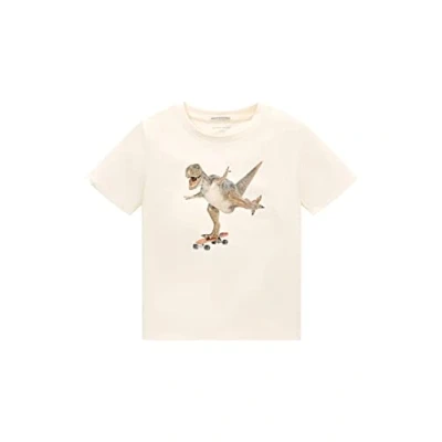 Abbildung von TOM TAILOR Jungen Kinder T Shirt mit Print 1035085, Weiß, 92 98