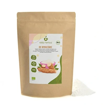 Abbildung von BIO Tapiokastärke (1kg), Gemahlene Tapioka, Tapiokamehl aus biologischem Anbau, 100% Natürlich und rein, Vegan
