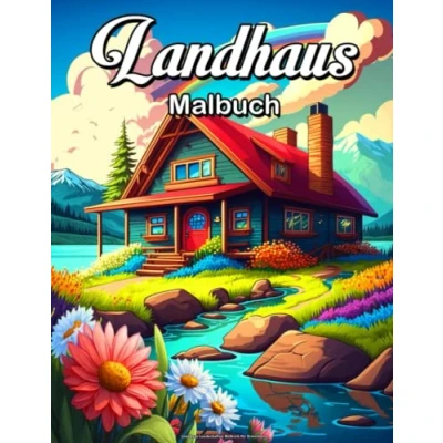 Abbildung von Landhaus Landschaften Malbuch für Erwachsene: Entspannung und Stressabbau mit Tier Blumen Landszenen Häuser Natur Strand mehr