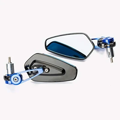 Abbildung von Lenker Spiegel 22mm Lenkerspiegel Motorrad Universal Rückspiegel Blau