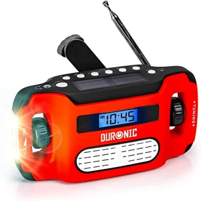 Abbildung von Duronic Radio (Apex AM/FM, Mit Radiowecker und Taschenlampe, Kurbelradio)