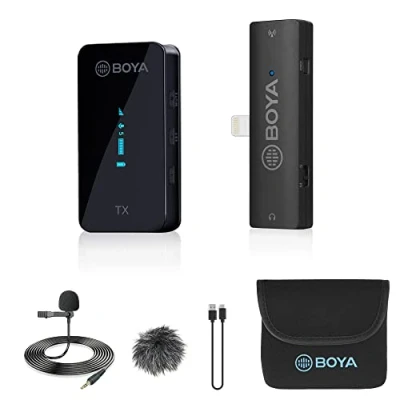 Abbildung von BOYA BY XM6 S3 Wireless Lavalier Microphone for iPhone iPad, Plug Play Lapel Lav Mic Video Recording YouTube Facebook Live Stream Podcast Interview Vlog