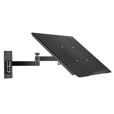 Abbildung von Drall Schwarze universal Wandhalterung mit Ablage Adapterplatte für Laptop Notebook Netbook Tablet PC Modell: L52B APBA