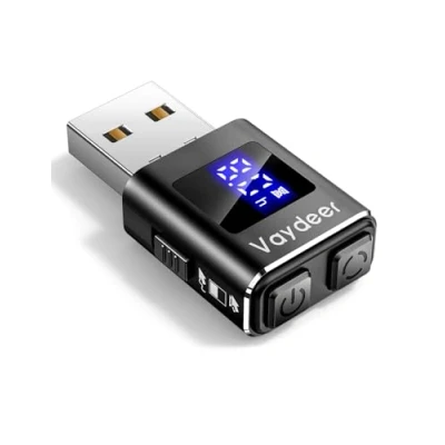 Abbildung von VAYDEER Mouse Jiggler Maus Beweger Home Office [LED Display] [Timer Funktion] [USB Nicht Nachweisbar PC Mover] [Aluminium] Mäusebeweger Automatisch Mauswackler Mausbeweger Schwarz (New Version)