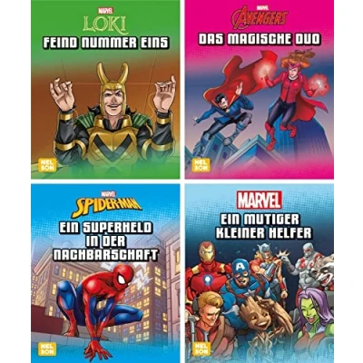 Abbildung von Nelson Mini Bücher: 4er Marvel 1 4: Spannende Geschichten Für kleine Fans Kinder ab 4 Jahren (Nelson Ein großer Spaß im kleinen Format)