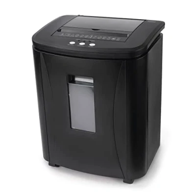 Abbildung von Hama Aktenvernichter für Chipkarten, Magnetstreifen, Papier, Plastikkarten, 25 Liter, Sicherheitsstufe E3 P4 T4, Premium Schredder, Auto Einzug