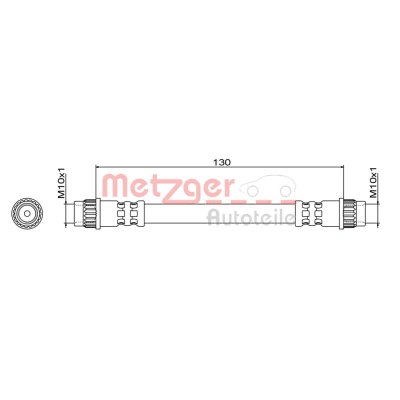 Abbildung von METZGER 4111837 Bremsschläuche Hinterachse links, rechts 130 RENAULT: Megane 4 Grandtour