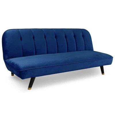 Abbildung von Menzzo Olympia Samt Sofa, Blau, 180