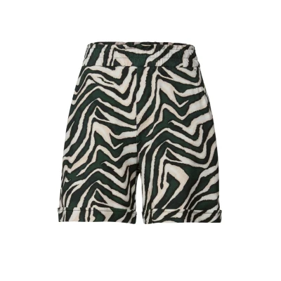 Abbildung von STREET ONE Damen A379431 Gemusterte Paperbag Shorts, Pine Grove Green, 44W