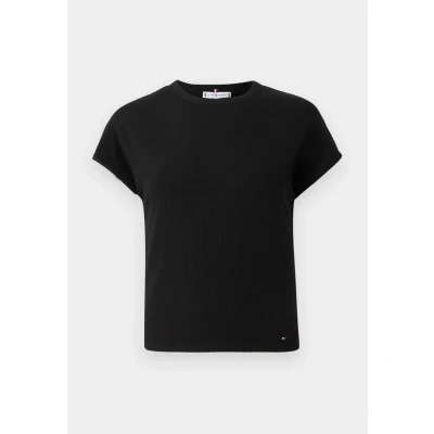 Abbildung von Tommy Hilfiger SLIM TEE Tshirt basic, Damen, Größe: XXS, Black