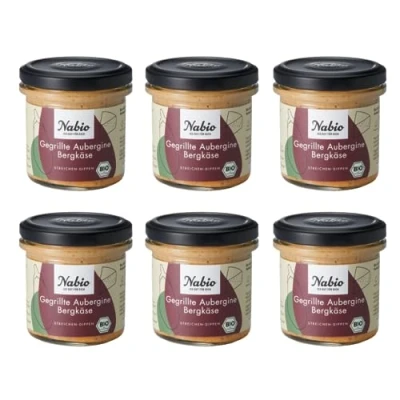 Abbildung von NABIO Mediterraner Aufstrich Gegrillte Aubergine Bergkäse I vegetarisch (6 x 135g)