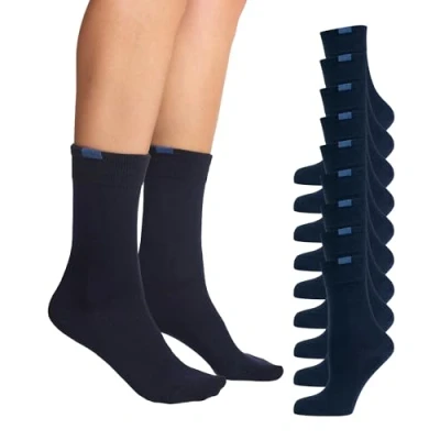Abbildung von Nur Die 9er Pack Passt Perfekt Socken atmungsaktive Baumwolle einfarbig Komfortbund ohne drückende Naht Damen