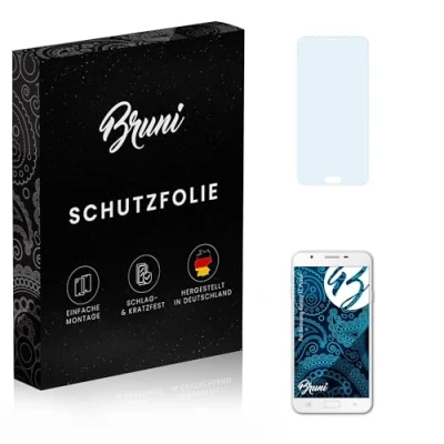Abbildung von Bruni Schutzfolie kompatibel mit Samsung Galaxy J7 Prime Folie, glasklare Displayschutzfolie (2X)