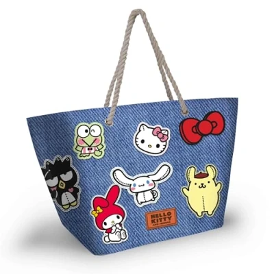 Abbildung von Karactermania Sanrio Hello Kitty Stickers Soleil Strandtasche, Blau, 52 x 37 cm