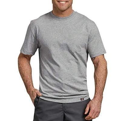 Abbildung von Dickies Herren Short Sleeve Heavyweight Crew Neck Arbeits T Shirt, Grau meliert, Groß