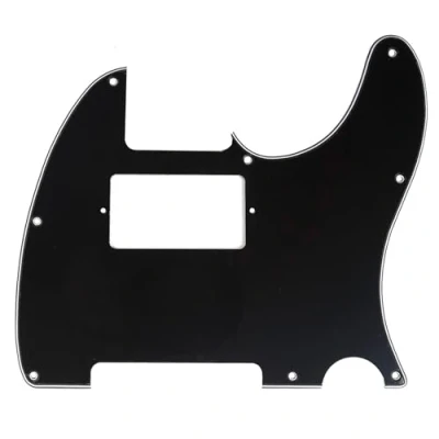 Abbildung von Musiclily 8 Löcher Humbucker Tele Pickguard Gitarre Schlagbrett für Fender American/Mexican Standard Telecaster Modern Style E Gitarre,3 lagig Schwarz