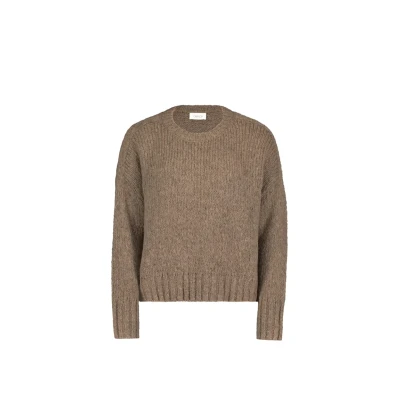 Abbildung von Cartoon Strickpullover, Damen, Größe: 42, Hellbraun