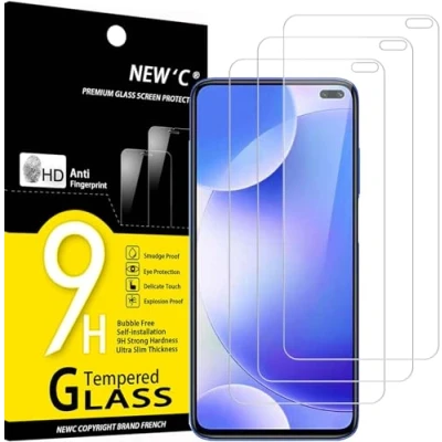 Abbildung von NEW&#039;C 3 Stück, Panzer Schutz Glas für Xiaomi Redmi K30, Poco X2, Frei von Kratzern, 9H Härte, HD Displayschutzfolie, 0.33mm Ultra klar, Ultrabeständig