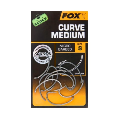 Abbildung von Fox Edges Curve Shank Medium 8 Mikro Widerhaken Karpfenhaken