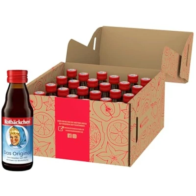 Abbildung von ROTBÄCKCHEN Das Original MINI 24er Pack (24 x 125 ml) Saft aus 99 % Mehrfruchtsaft, 1 Honig und Eisen