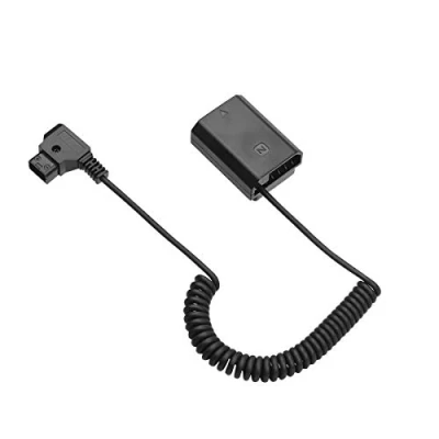 Abbildung von HangTon V Mount D tap zu NP FZ100 Dummy Batterie für Sony Alpha A7CR A7CII A7C A9II A6700 ZV E1 A7RIV A1 A7RV A7SIII FX30 FX3 A7IV A7III A6600 A7RIII A7s A9 A9R A9S Kamera Spiralkabel