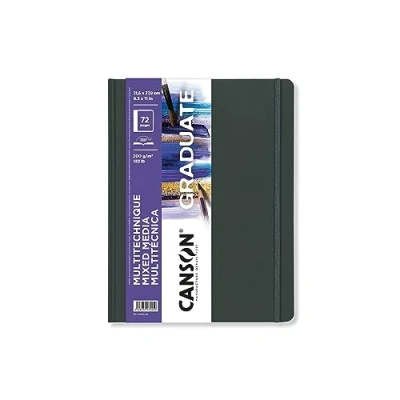 Abbildung von Canson Graduate Book Skizzenbuch, feine Körnung, 200 g/m², Sketchbook Hardcover, 21,6 x 27,9 cm, Weiß, 72 Blatt