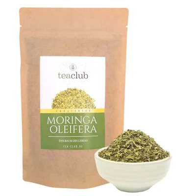 Abbildung von Moringa Tee Lose 500g, Oleifera Blätter Feinschnitt, Kräutertee TeaClub Herbal Tea