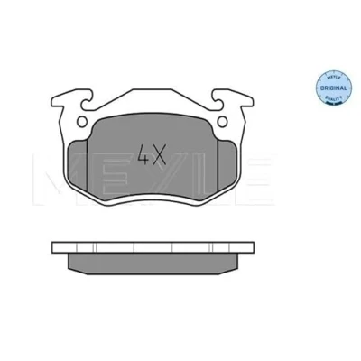 Abbildung von MEYLE 025 206 3415 Bremsbelagsatz ORIGINAL Quality Vorderachse exkl. Verschleißwarnkontakt mit Anti Quietsch Blech RENAULT: TWINGO 1, CLIO 1