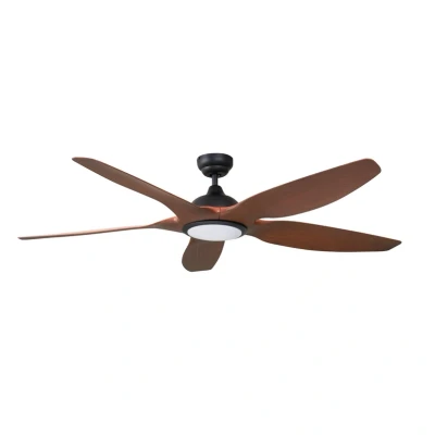 Abbildung von Lucande LED Deckenventilator Omendo, schwarz, DC, leise, CCT