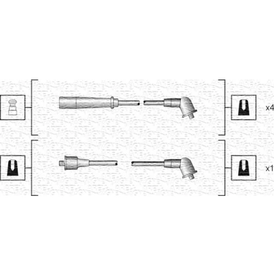 Abbildung von MAGNETI MARELLI 941318111185 Zündkabelsatz SUZUKI: Vitara I SUV Cabrio, Samurai SUV, SJ 413