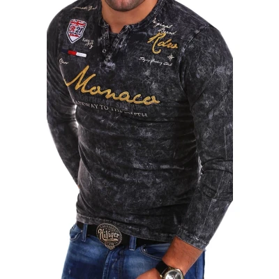 Abbildung von behype Langarmshirt &quot;MONACO&quot;, mit angesagter Vintage Waschung