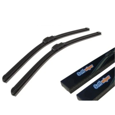 Abbildung von 2x SUPER QUALITÄT Aero Softflat 600mm + 700mm 24/28 Zoll Scheibenwischer TÜV