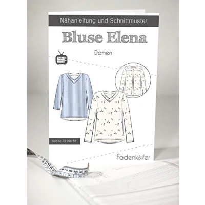 Abbildung von Fadenkäfer Papierschnittmuster Bluse Elena Damen