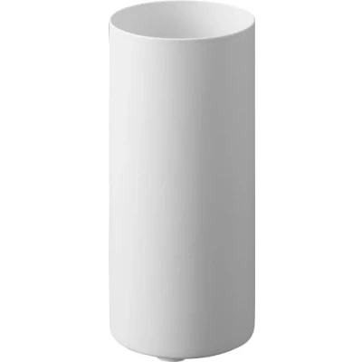 Abbildung von Yamazaki 1830 Tower Fusselrollenhalter, weiß, Stahl, minimalistisch, 6,8 x 15,2 cm