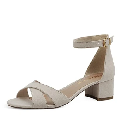 Abbildung von Tamaris Riemensandalette, Damen, Größe: 36, Ivory Schuhe