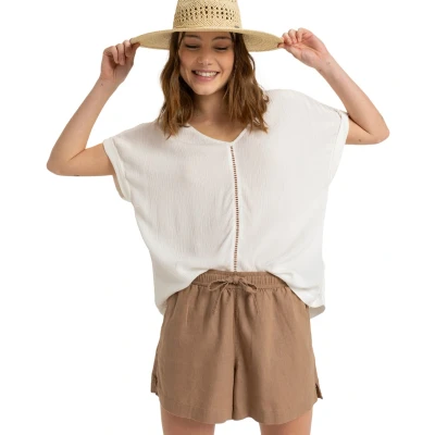 Abbildung von Roxy Lekeitio Break Mid Shorts mit elastischem Bund Frau
