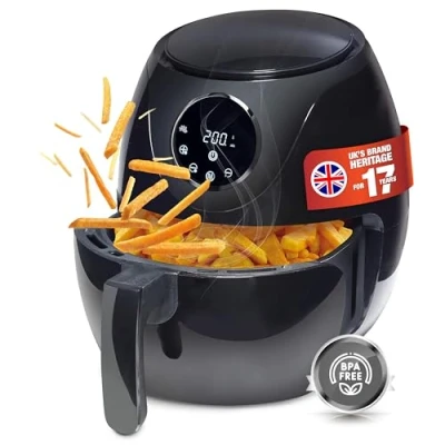 Abbildung von Linsar Heißluftfritteuse 3L, 6 Programme, Airfryer, 1200 W, 3L