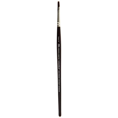 Abbildung von Winsor &amp; Newton 5733103 Galeria Acrylpinsel, aus Synthetikfasern, ideale Kontrolle für dickere Farbaufträge, Ein Strich Pinsel 1/8 Zoll, 3mm