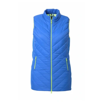 Abbildung von Ulla Popken Hyprar Chevron Quilted Weste, Damen, Größe: 42/44, Peacock blue