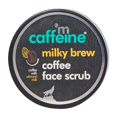 Abbildung von mCaffeine Milky Brew Coffee Face Scrub Cleanser for Glowing Skin Wash Removes Tan and Blackheads Mandelmilch All Types 75ml
