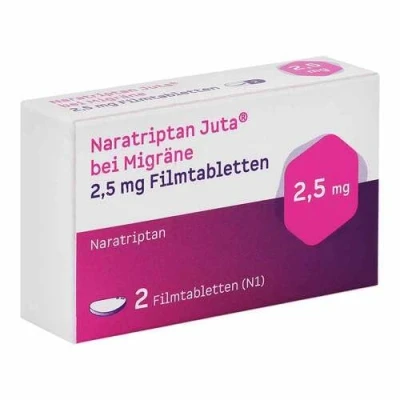 Abbildung von Naratriptan Juta bei Migräne 2,5 mg Film 2 St