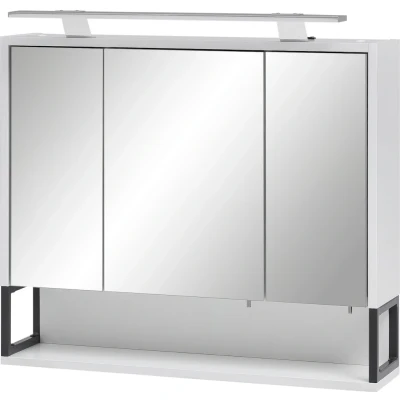 Abbildung von Schildmeyer Spiegelschrank &quot;Limone&quot;, Breite 70 cm, 3 türig, LED Beleuchtung, Schalter /Steckdosenbox