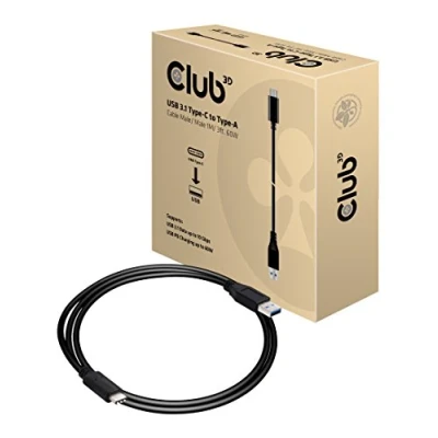 Abbildung von Club 3D CAC 1523 USB 3.1 Typ C auf A Kabel Stecker/Stecker schwarz