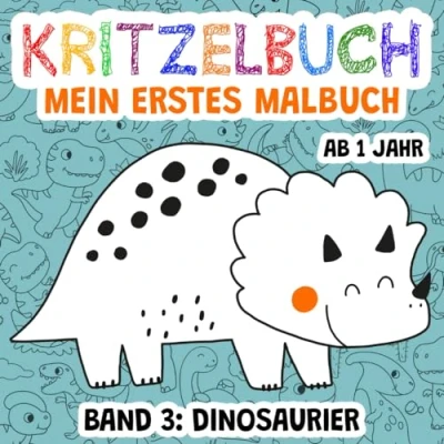 Abbildung von Kritzelbuch, mein erstes Malbuch Band 3: Dinosaurier: Mit über 50 einfachen Ausmalbildern für Kinder ab 1 Jahr