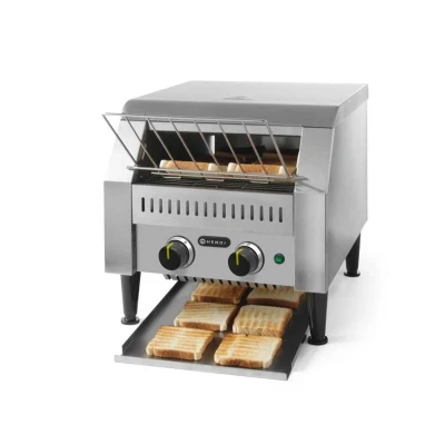 Abbildung von HENDI Durchlauftoaster zwei Reihen für Toast Brotscheiben Röstzeit bis 3 Minuten 42 x 37 39 cm, Gastro Kettentoaster