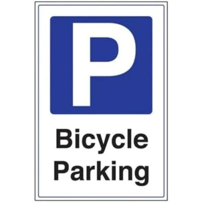 Abbildung von vsafety Fahrrad Parken Schild, selbstklebendes Vinyl, 300 mm x 400 Größe