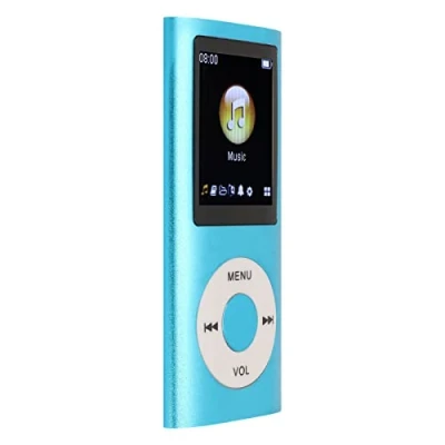 Abbildung von MP3 Player, Tragbarer Digitaler Verlustfreier Musik MP4 Player mit Kopfhörer, Musikwiedergabe Bis zu 8 Stunden, Integrierter 200 mAh Akku, E Book Reader, Fotobetrachter, (Blau)
