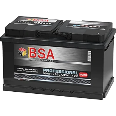 Abbildung von BSA Autobatterie 90Ah 12V 830A/EN ersetzt 80Ah 85Ah Extreme Startkraft